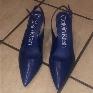 Royal Blue along back pump